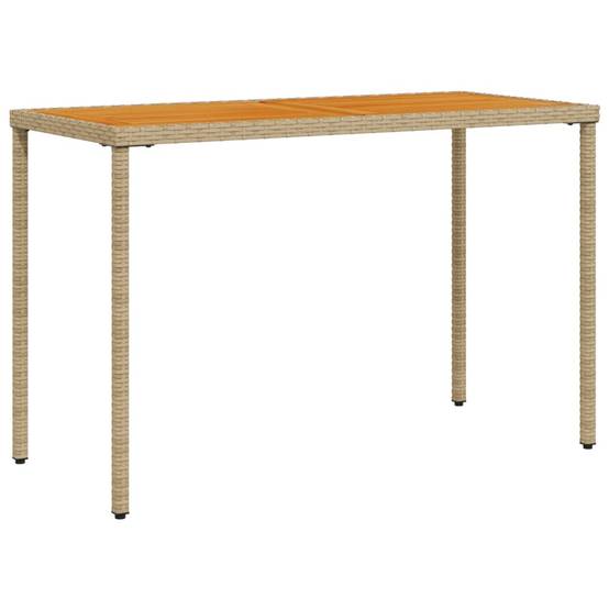 Table de jardin bois d'acacia beige 115 x 54 x 74 cm - PANGIVO - Image 2