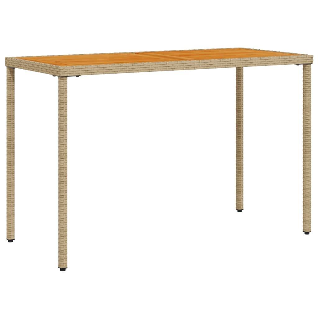 Table de jardin bois d'acacia beige 115 x 54 x 74 cm - PANGIVO - Image 2
