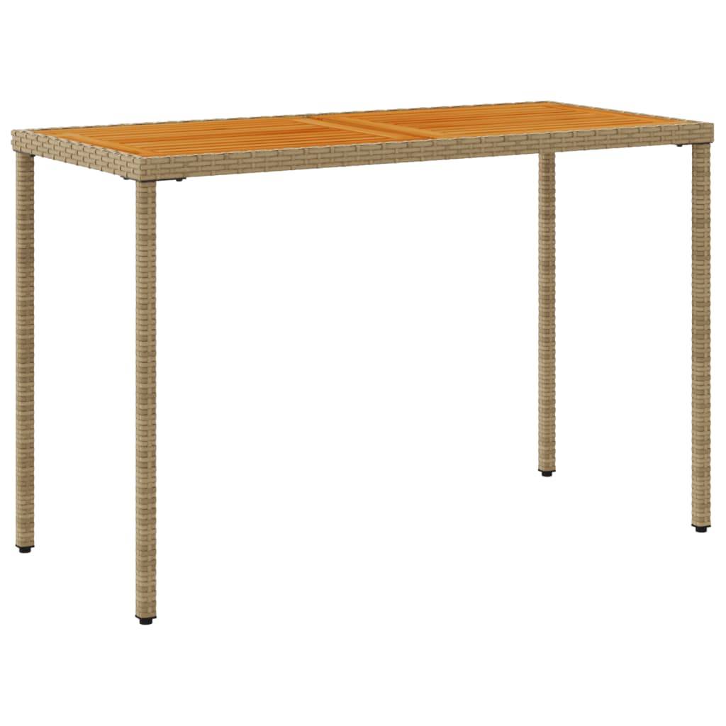 Table de jardin bois d'acacia beige 115 x 54 x 74 cm - PANGIVO - Image 6