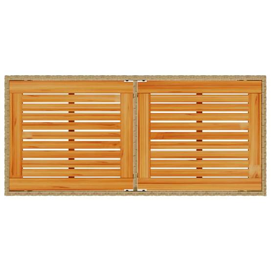 Table de jardin bois d'acacia beige 115 x 54 x 74 cm - PANGIVO - Image 7