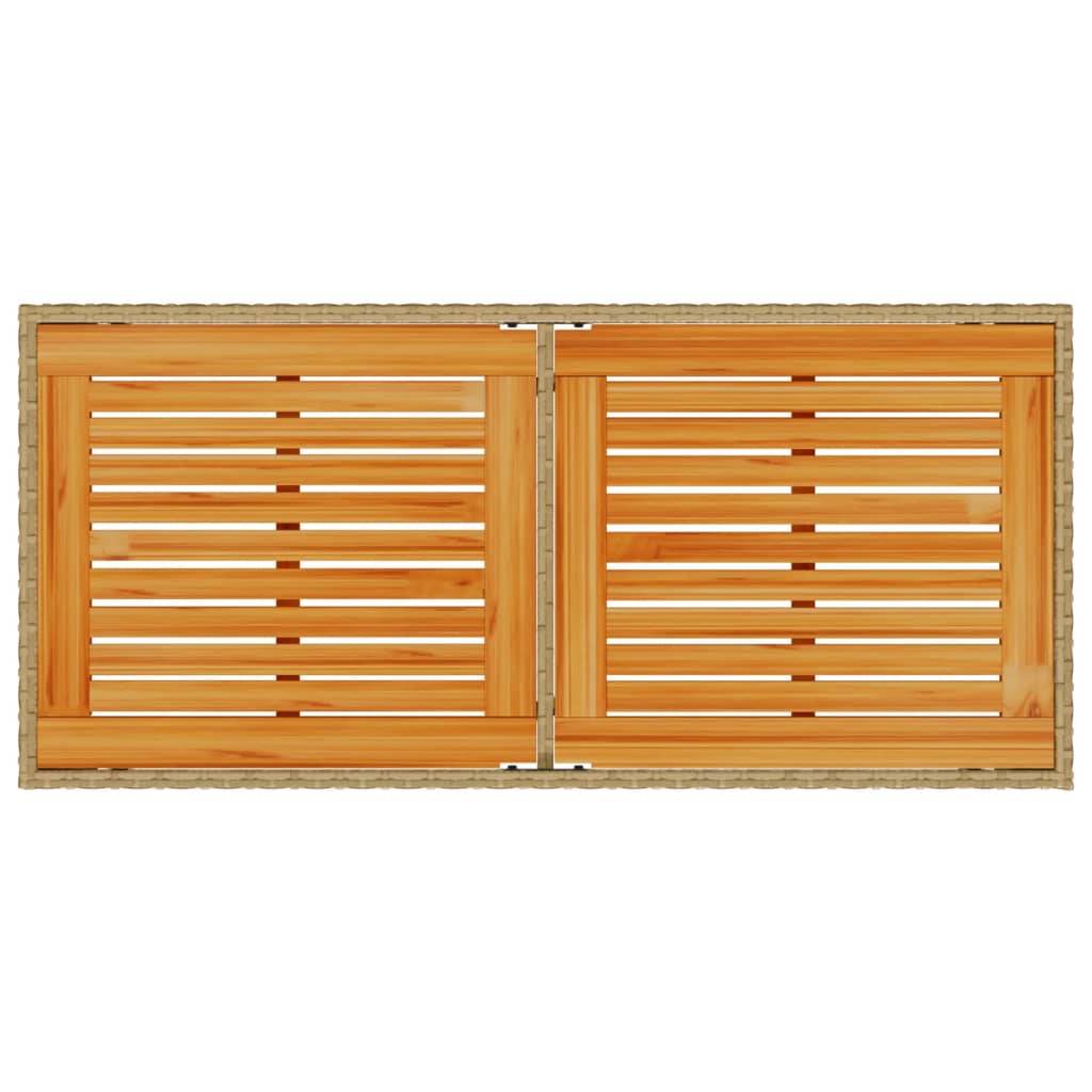 Table de jardin bois d'acacia beige 115 x 54 x 74 cm - PANGIVO - Image 7