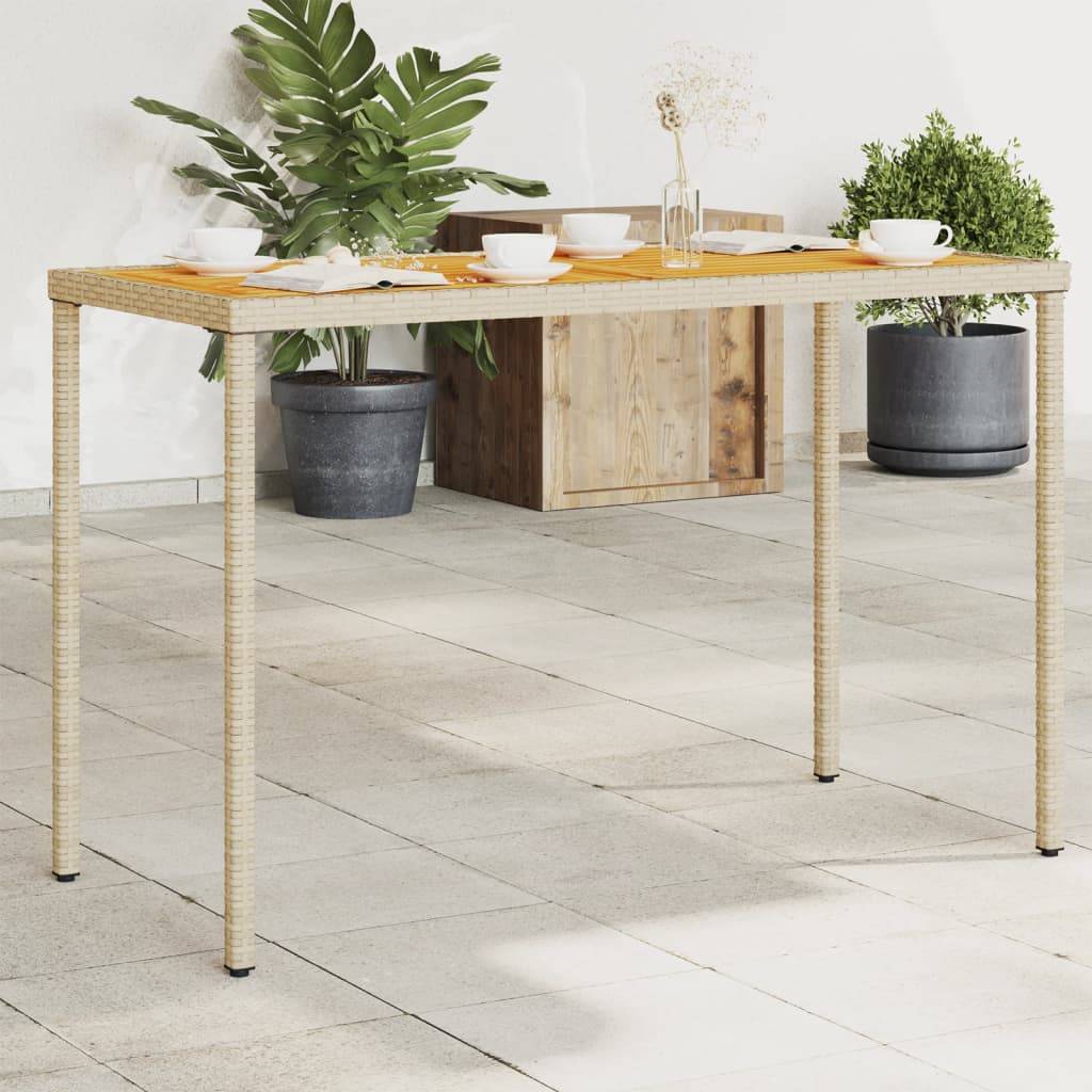 Table de jardin bois d'acacia beige 115 x 54 x 74 cm - PANGIVO - Image 1