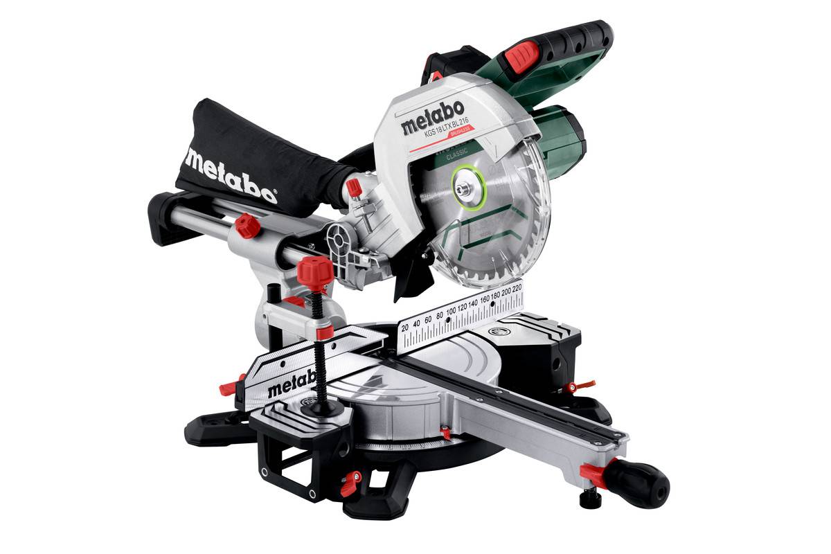 Metabo - Scie à onglets sans fil KGS 18 LTX BL 216 + 1 Batterie 4 Ah - METABO - 614216920 - Image 1
