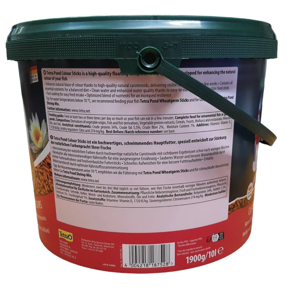 Tetra - Pond Sticks colour 8-12 mm, seau 10 litres 1.9 kg, TETRA pour poisson d'ornement de bassin de jardin - Imagen 2