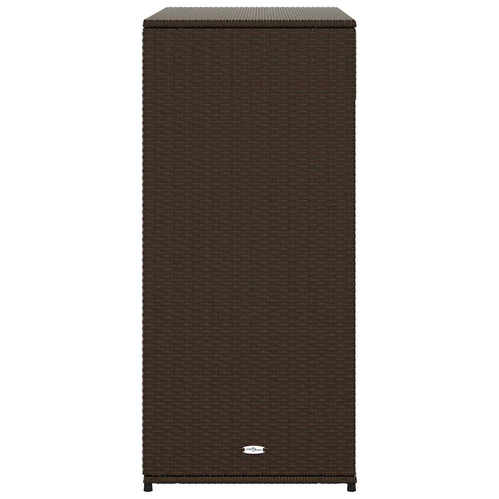 Buffet Haut de Jardin Polyrotin Grand Rangement pour Terrasse Balcon Marron 105x55x113 cm – ComfortXL Outdoor Living - Image 8