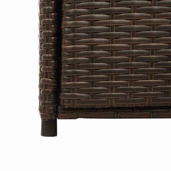 Buffet Haut de Jardin Polyrotin Grand Rangement pour Terrasse Balcon Marron 105x55x113 cm – ComfortXL Outdoor Living - Image 4