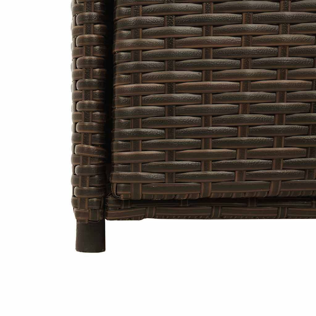 Buffet Haut de Jardin Polyrotin Grand Rangement pour Terrasse Balcon Marron 105x55x113 cm – ComfortXL Outdoor Living - Image 4