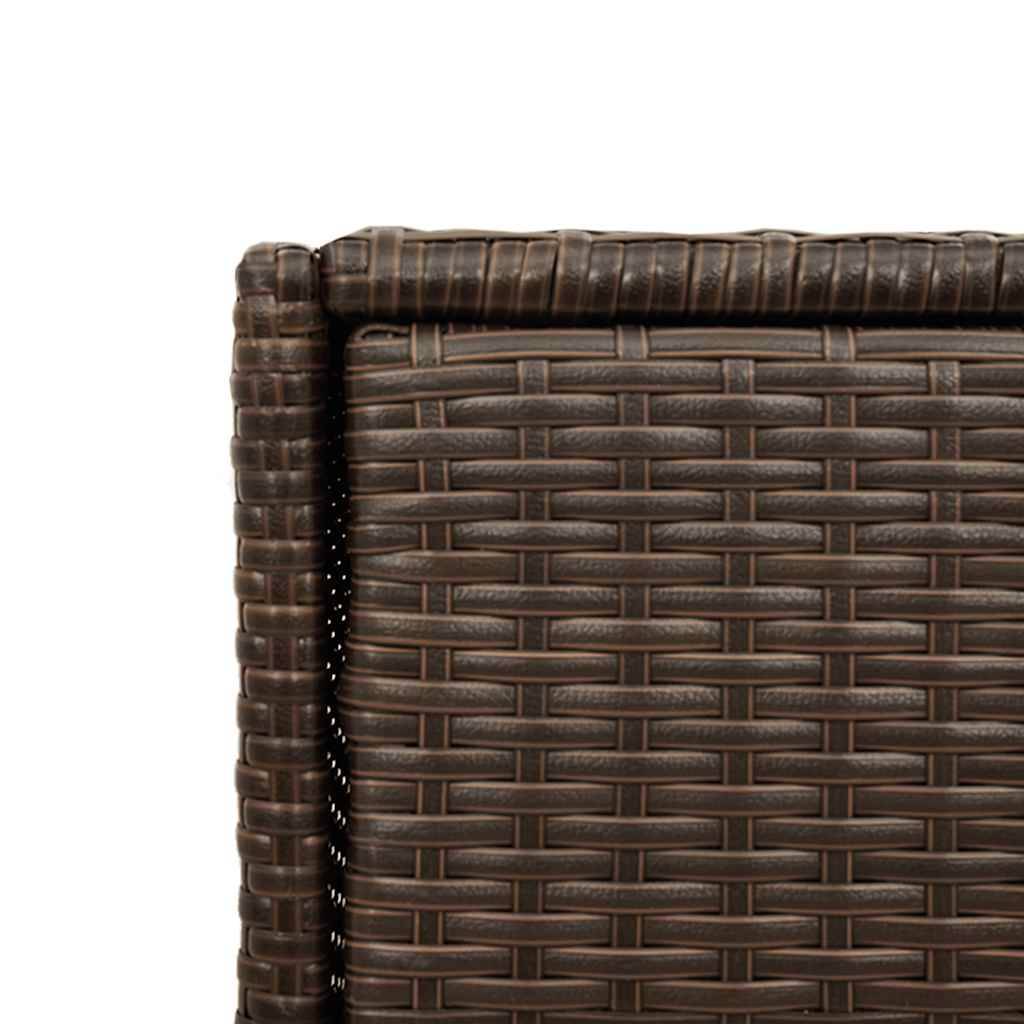 Buffet Haut de Jardin Polyrotin Grand Rangement pour Terrasse Balcon Marron 105x55x113 cm – ComfortXL Outdoor Living - Image 3