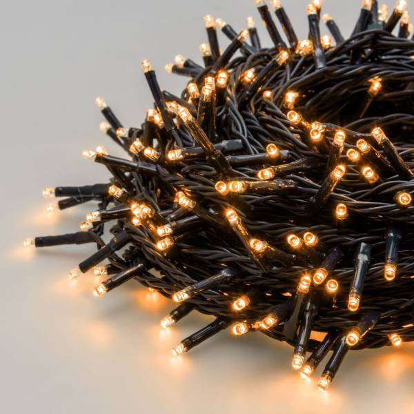 Lotti - Guirlande lumineuse ambrée 12,6M 180 miniLED lumière fixe câble vert Lotti - Imagen 4