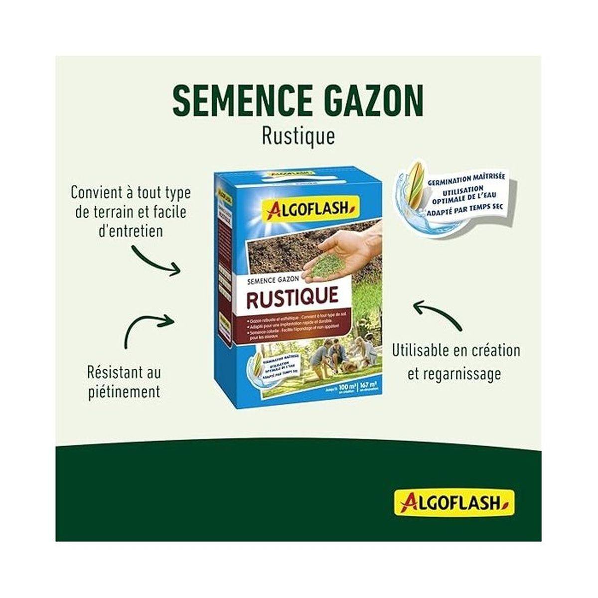 Algoflash - Semences gazon - ALGOFLASH - Rustique - 2,5 kg - Image 3