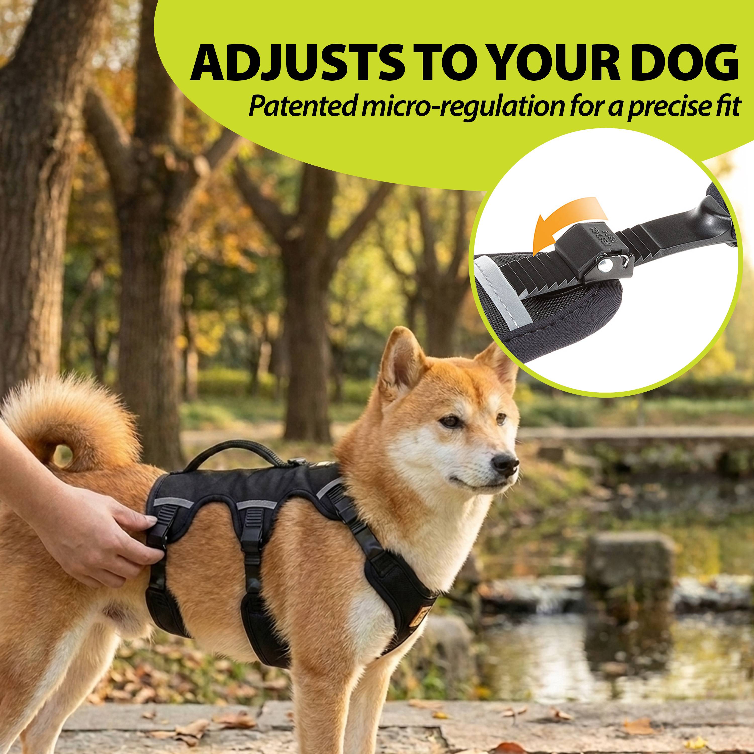 Ferplast - Ferplast Harnais Chien Réglable XS Poitrail 37-47 cm avec Poignée, Noir - Imagen 8