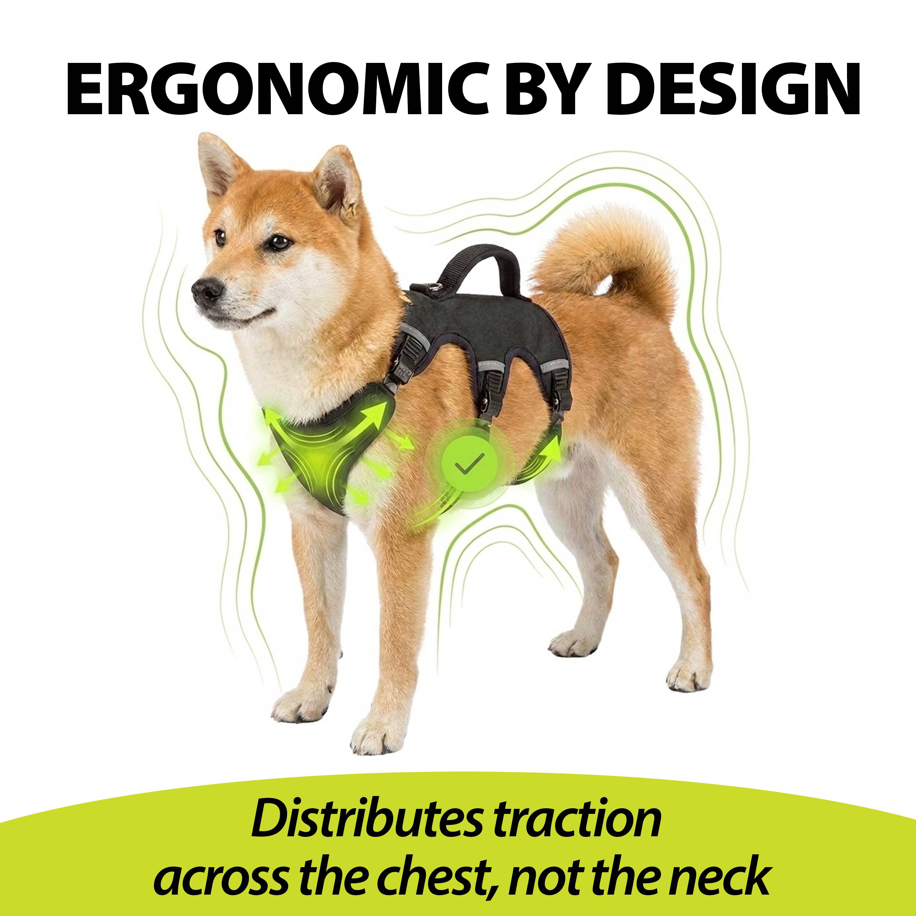 Ferplast - Ferplast Harnais Chien Réglable XS Poitrail 37-47 cm avec Poignée, Noir - Imagen 6