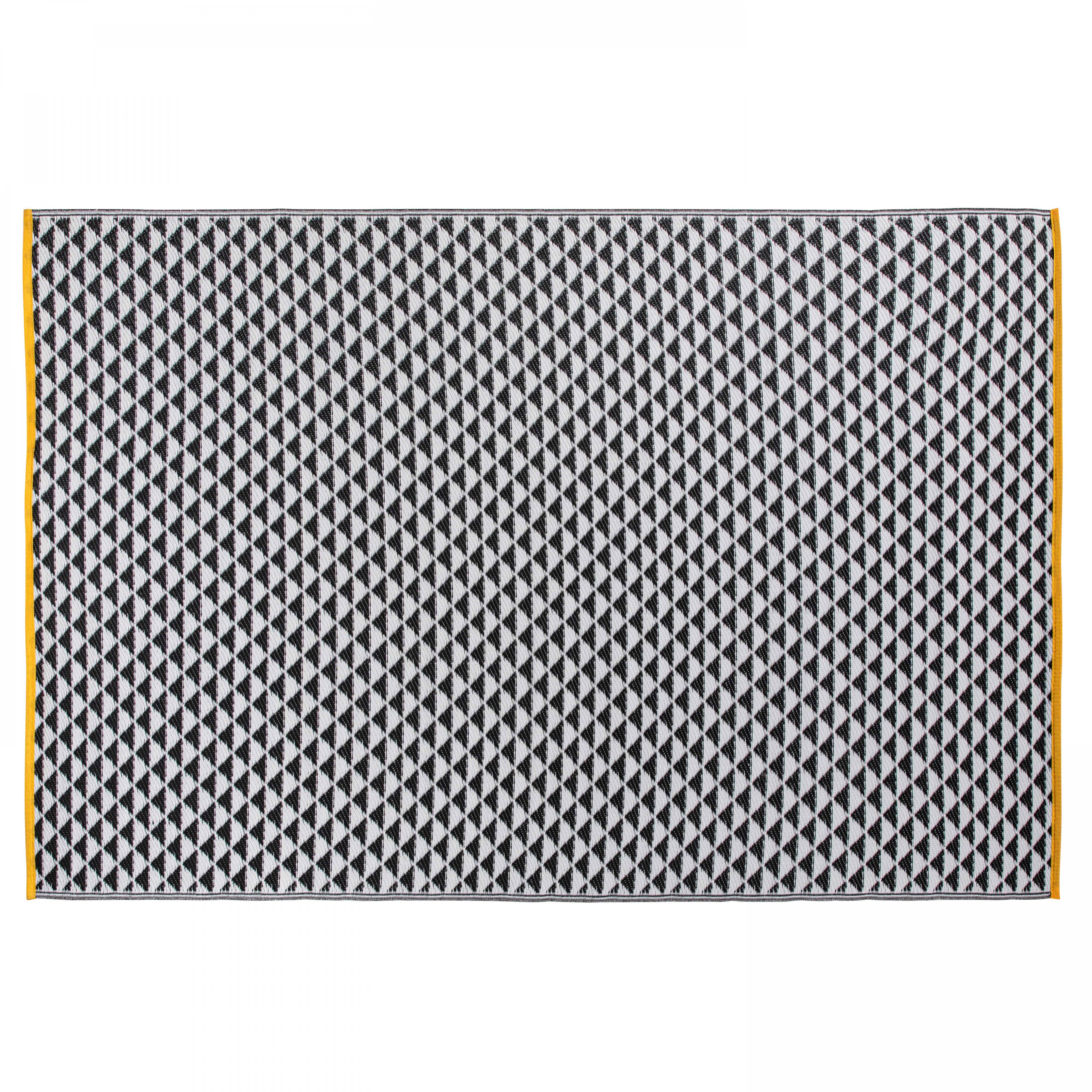 Oviala - Tapis d'extérieur polypropylène noir 180 x 120 cm Solys - Oviala - Imagen 2