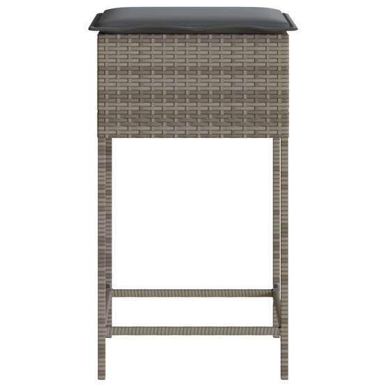 Chaise bois composite 2 places rotin gris 40 x 40 x 76 cm - Prolenta premium p382.0 - Image 6
