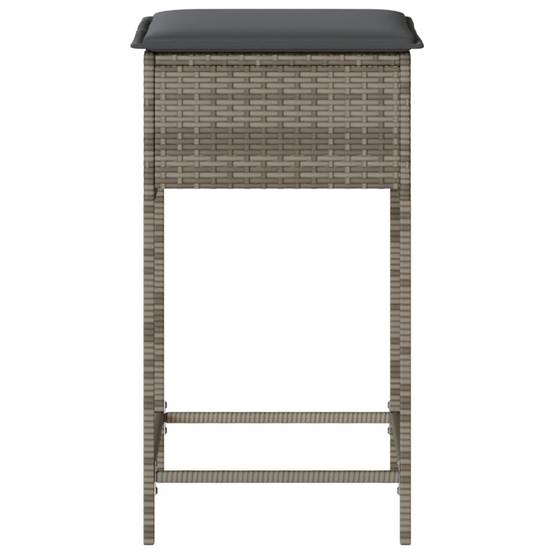 Chaise bois composite 2 places rotin gris 40 x 40 x 76 cm - Prolenta premium p382.0 - Image 5