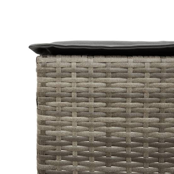 Chaise bois composite 2 places rotin gris 40 x 40 x 76 cm - Prolenta premium p382.0 - Image 8