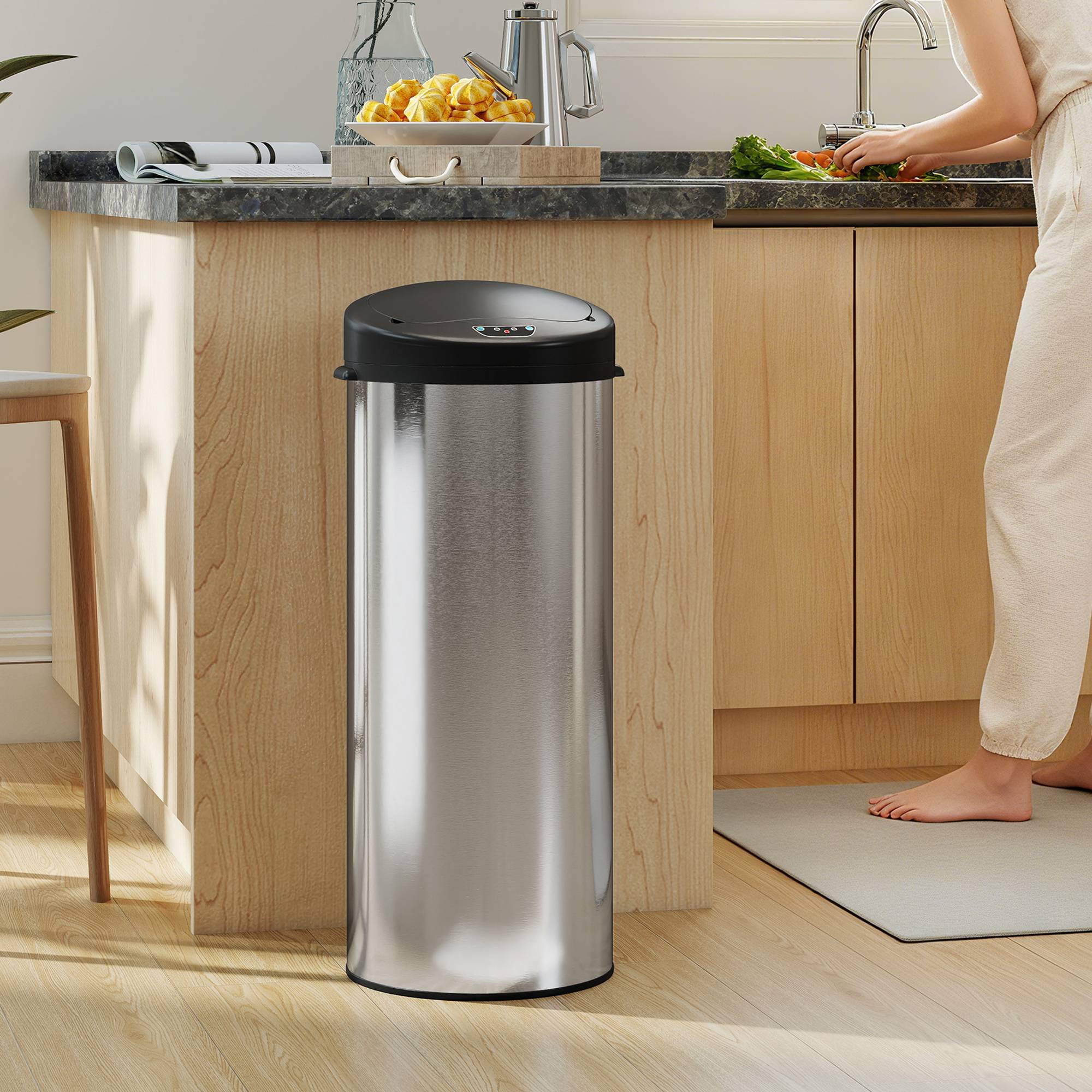 Sans Marque - Cube cuisson automatique 55 L acier inoxydable capteur infrarouge verre anti-éclaboussures - Image 4