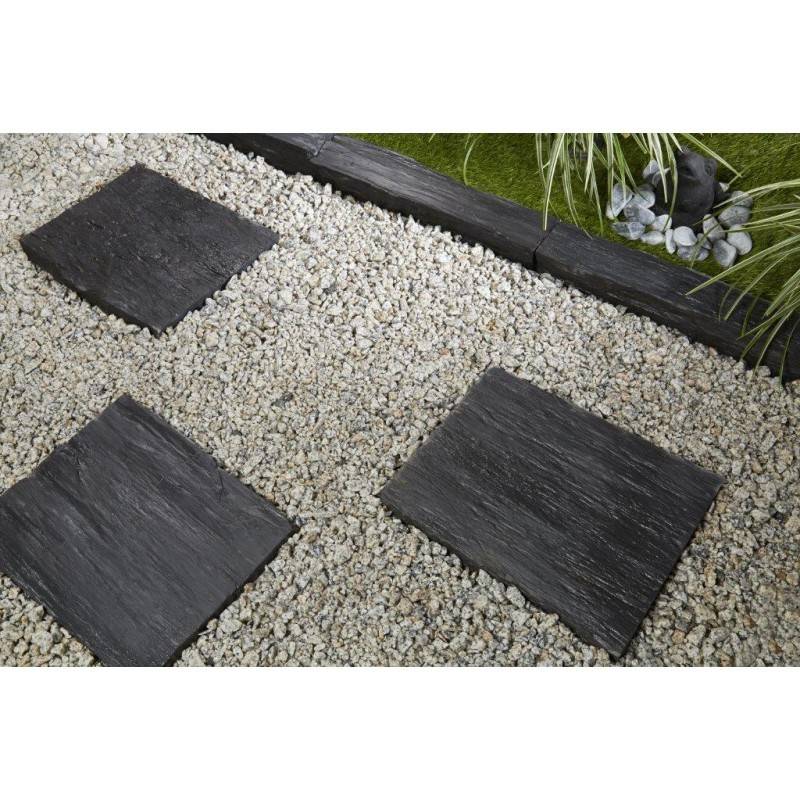 Jardinex - Pas japonais schiste ardoisier 40 x 30 cm - Noir (Lot de 60) - Jardinex - Imagen 5
