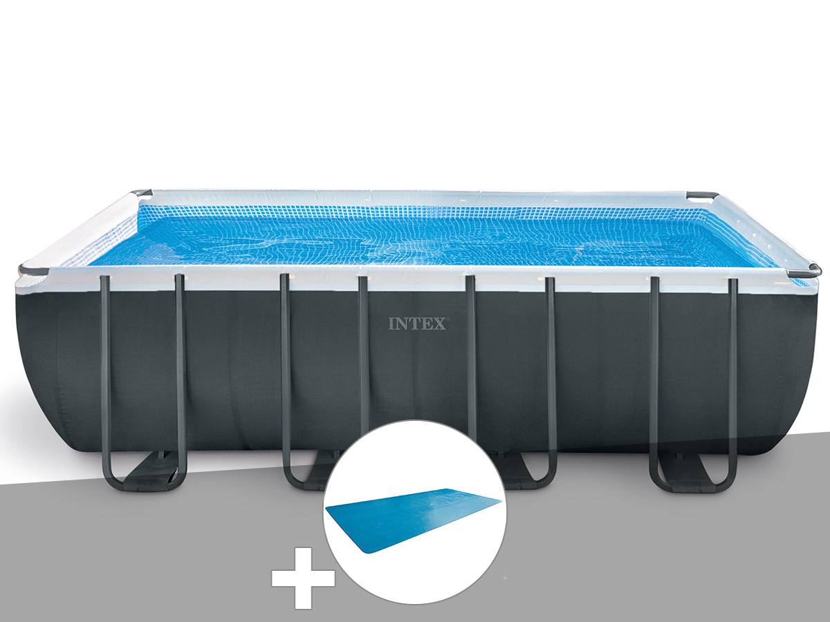 Kit piscine tubulaire Intex Ultra XTR Frame rectangulaire 5,49 x 2,74 x 1,32 m + Bâche à bulles