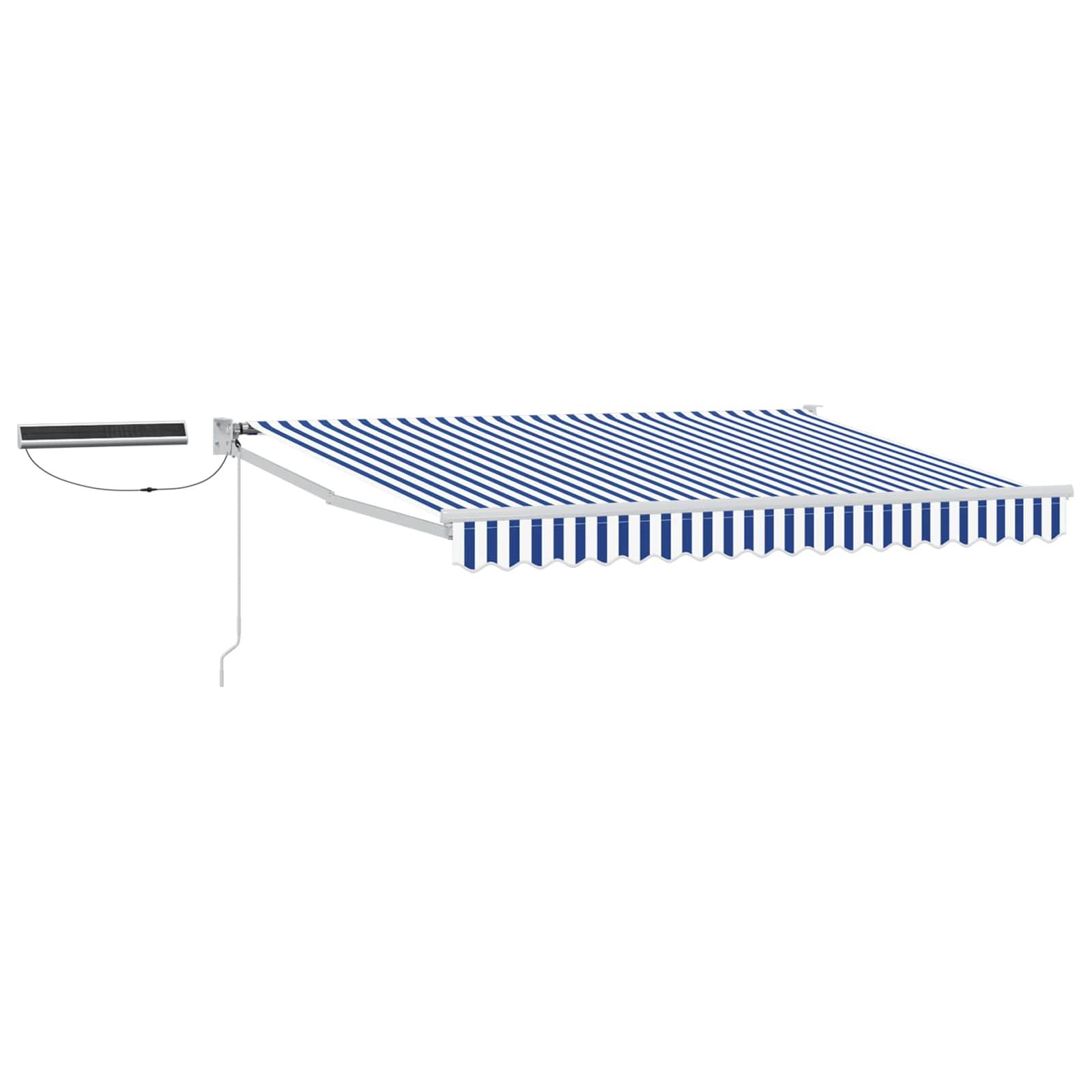 PANGIVO - Store rétractable électrique Polyester Bleu et Blanc 3 x 2,5 m, 3419930 - PANGIVO - Image 1