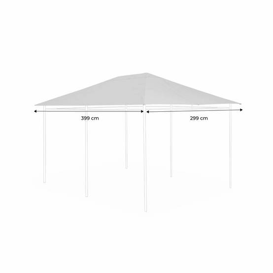 Toile de toit taupe pour tonnelle 3x4m Divio - toile de rechange pergola. toile de remplacement | sweeek - Image 3