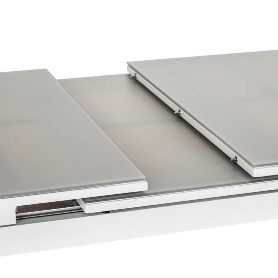 Table rectangulaire et extensible pour 6/8 personnes - JARDILINE - Aluminium - Gris Perle - Imagen 4