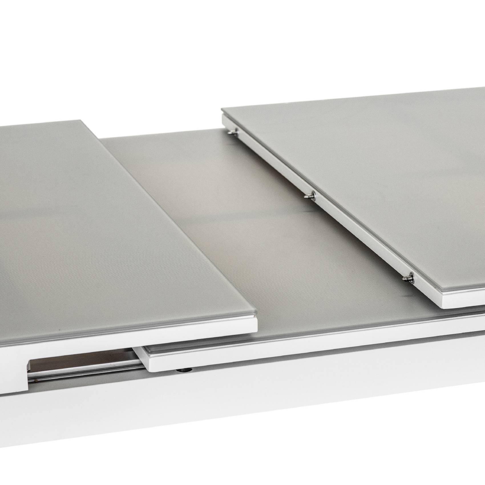 Table rectangulaire et extensible pour 6/8 personnes - JARDILINE - Aluminium - Gris Perle - Imagen 4