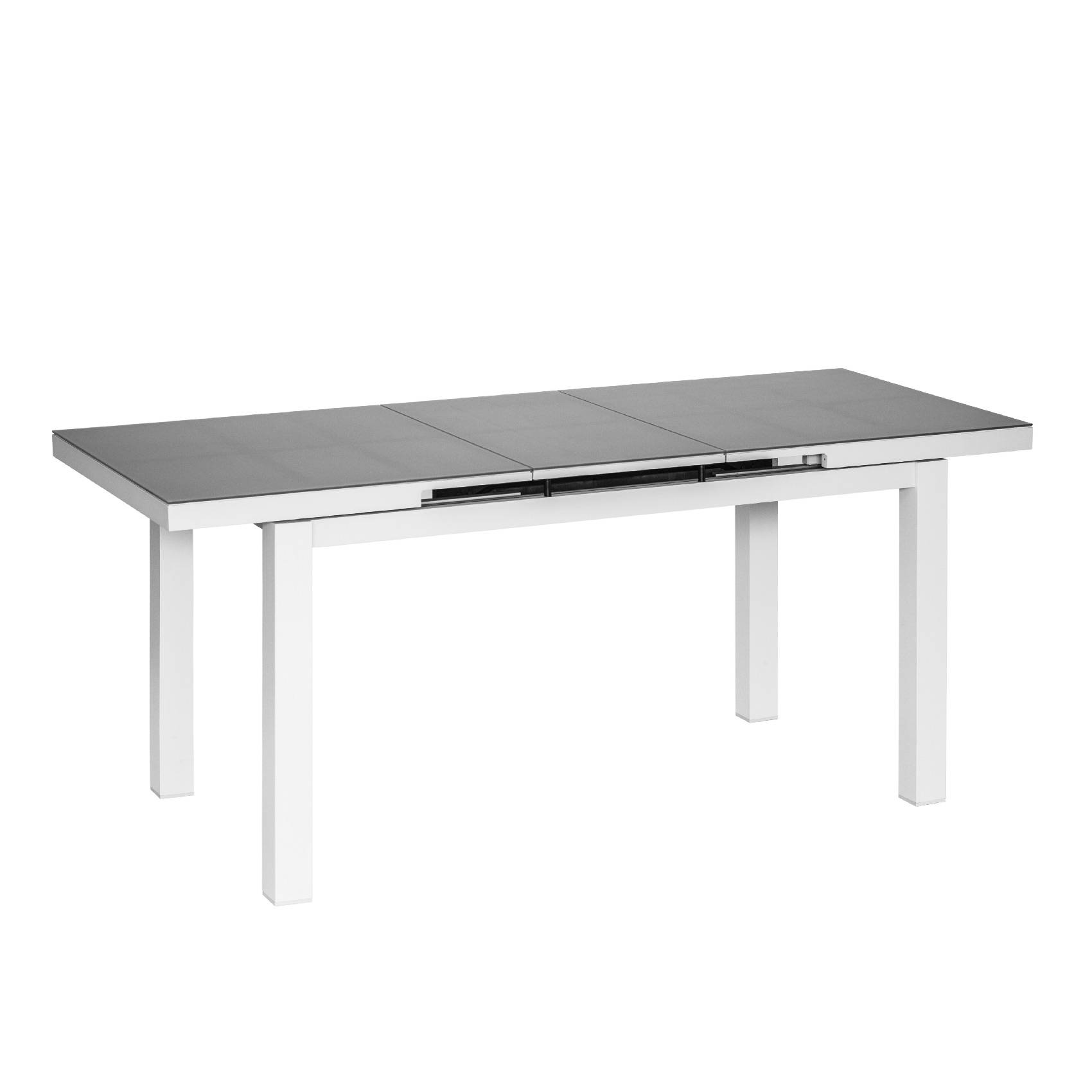Table rectangulaire et extensible pour 6/8 personnes - JARDILINE - Aluminium - Gris Perle - Imagen 2