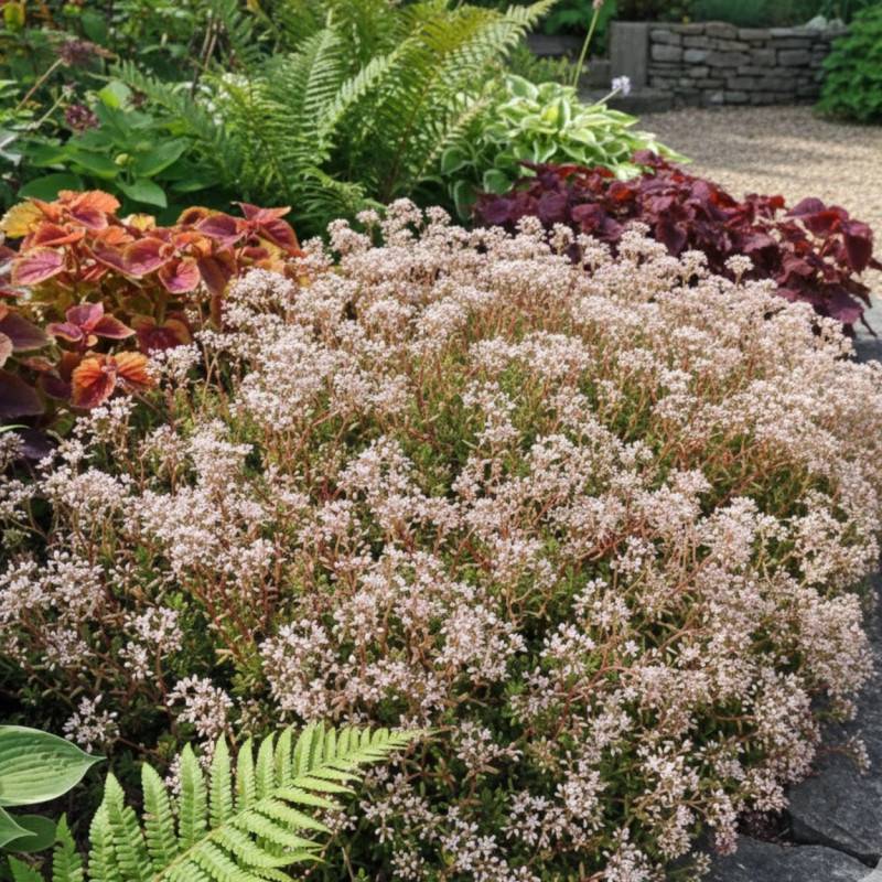 Orpin blanc Murale, Sedum à fleurs Blanche/ - feuillage Persistant - Godet - 5/20 cm - Imagen 3