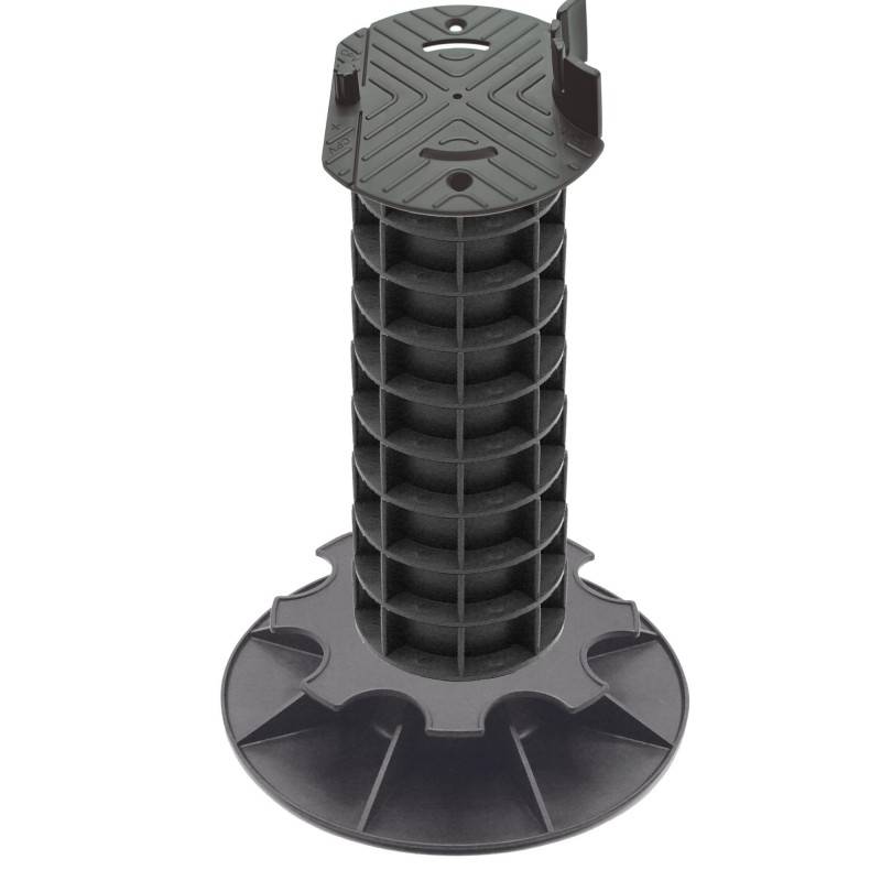 Jardinex - Plot terrasse bois réglable 32 - 35 cm - Noir  - Jardinex - Imagen 1