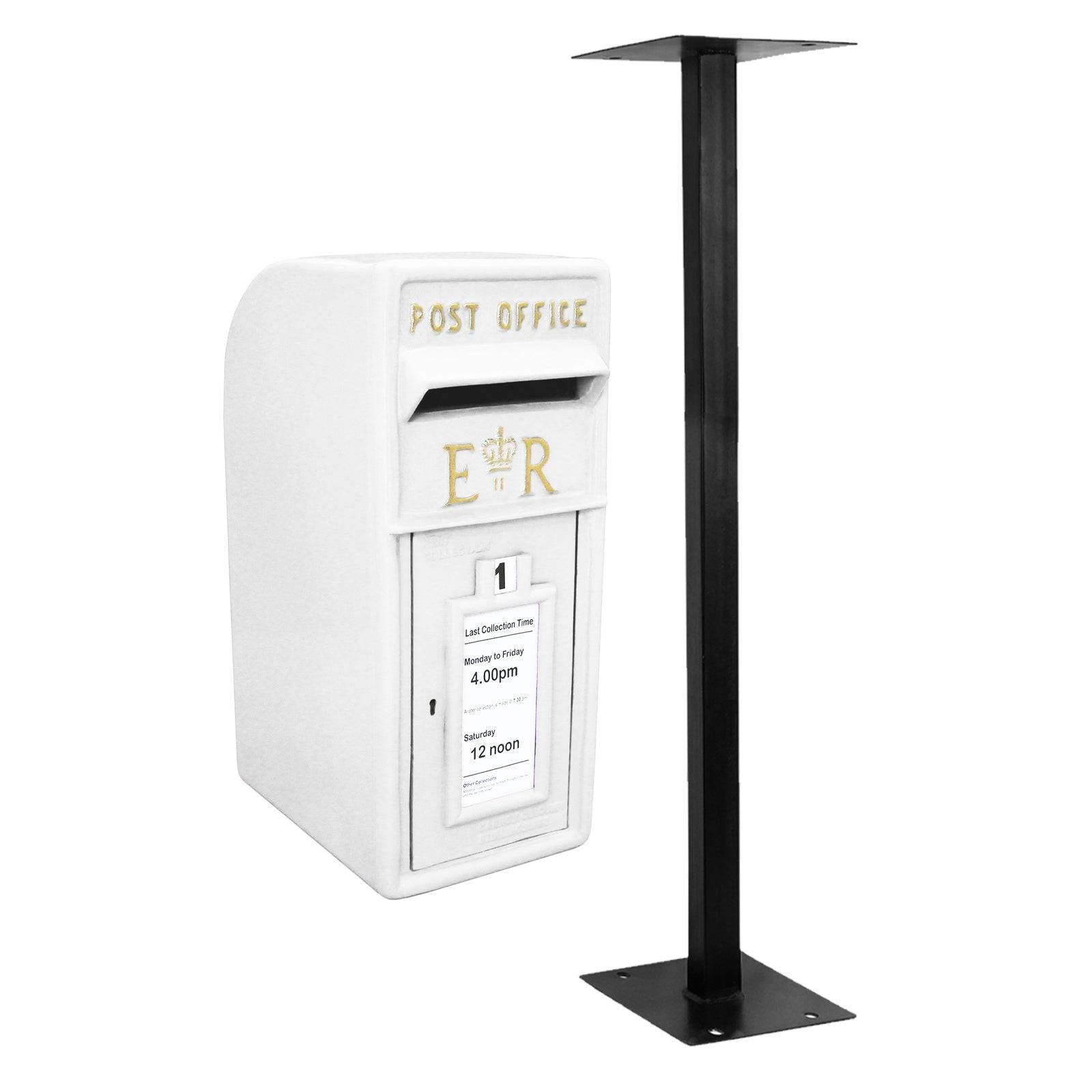 Monstershop - Boîte aux Lettres Blanche avec Support - Image 1