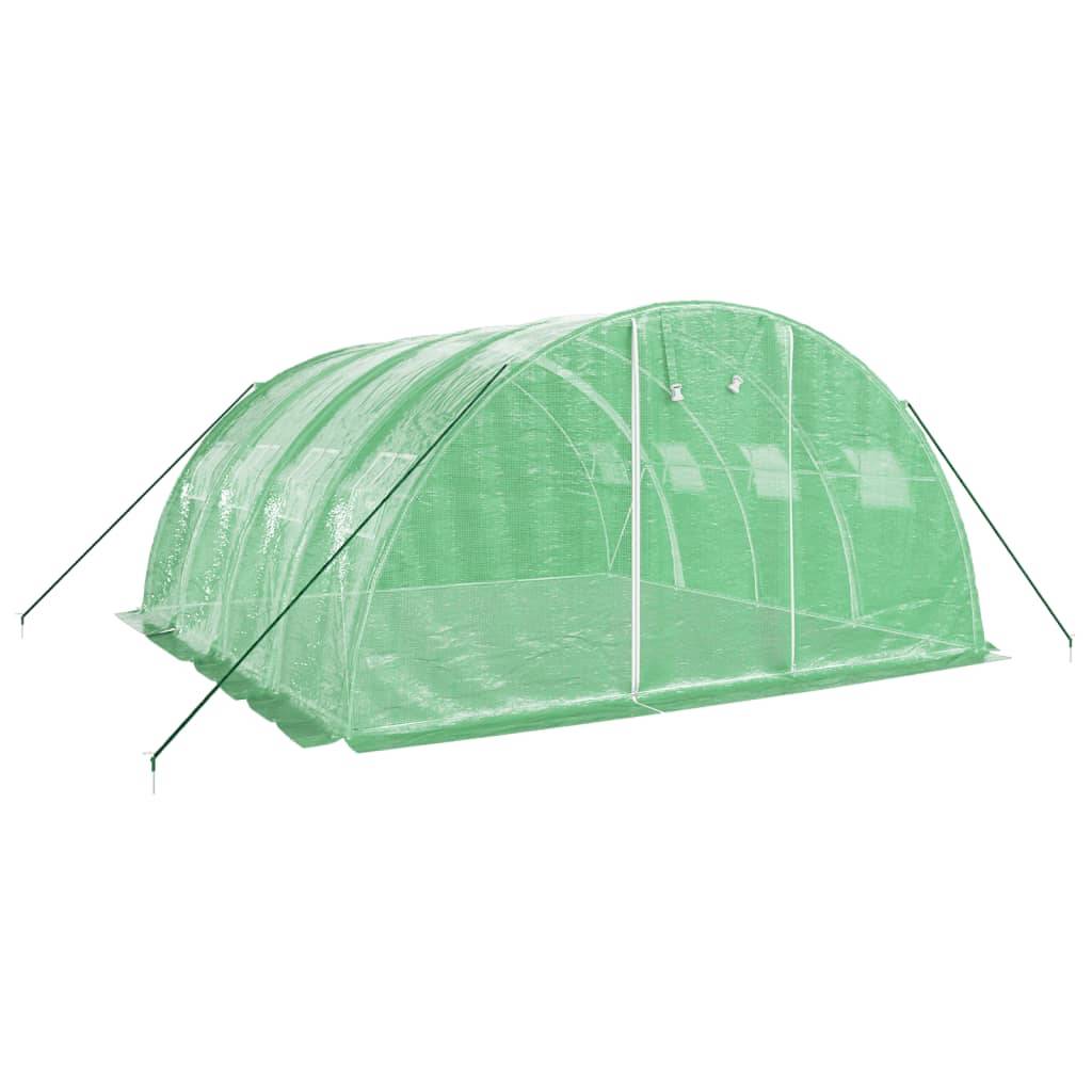 Vidaxl - Serre avec cadre en acier vert 16 m² 4x4x2 m vidaXL 3188061 - Image 9