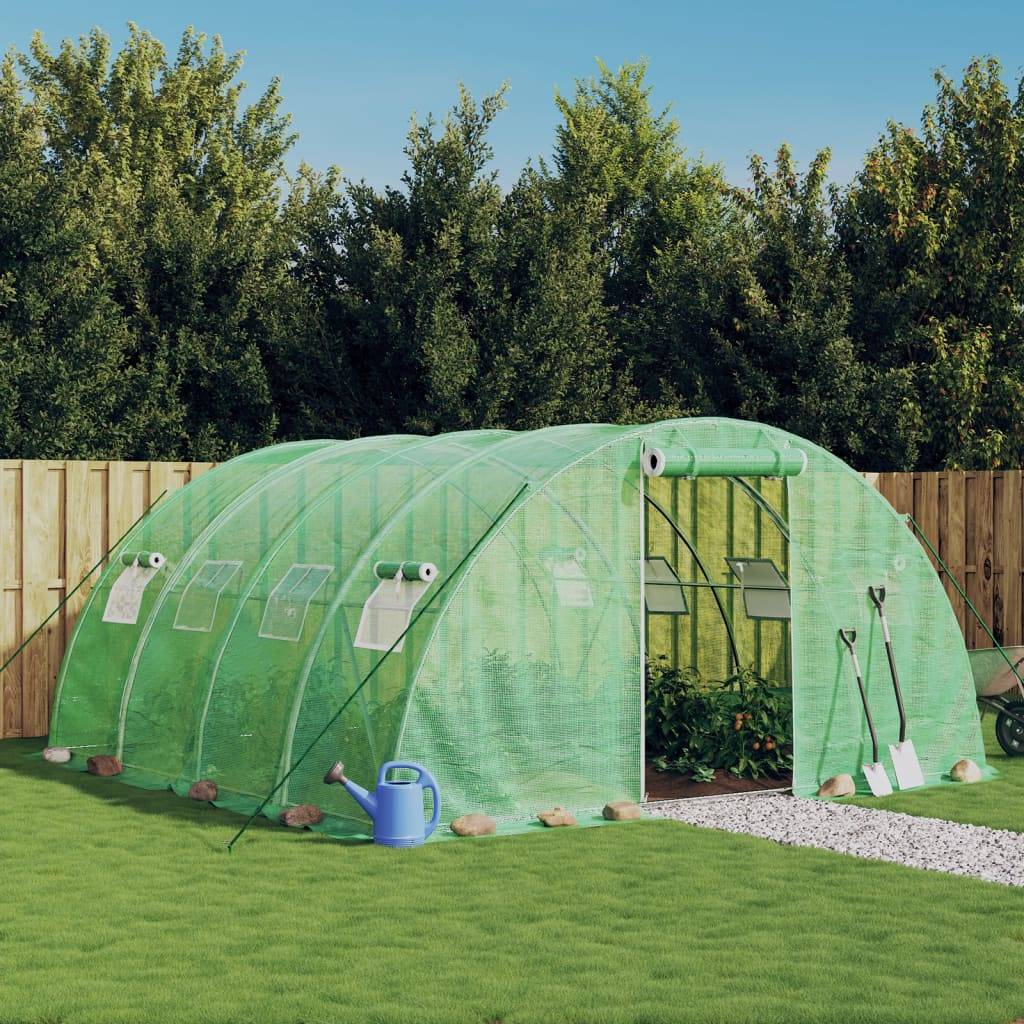 Vidaxl - Serre avec cadre en acier vert 16 m² 4x4x2 m vidaXL 3188061 - Image 1