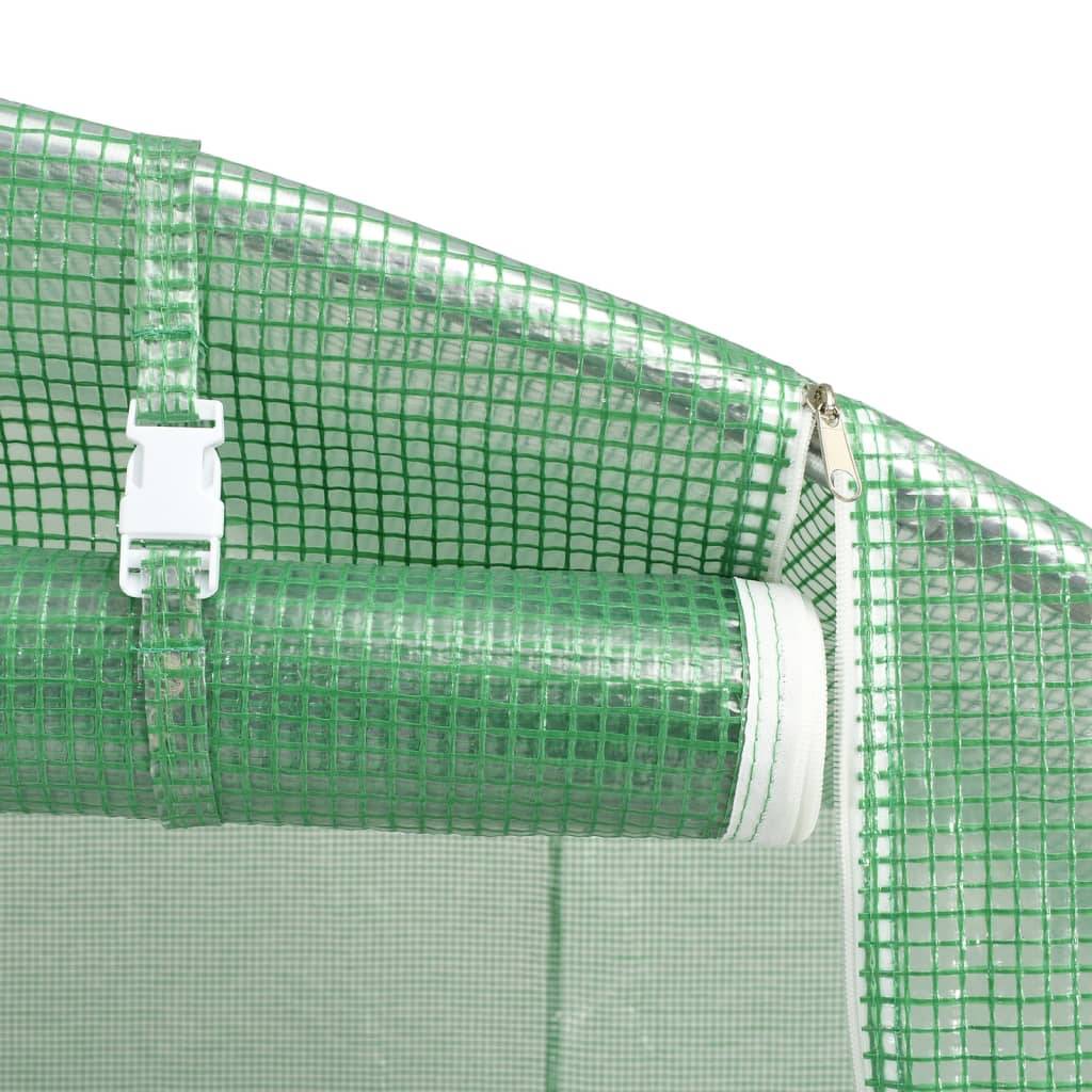 Vidaxl - Serre avec cadre en acier vert 16 m² 4x4x2 m vidaXL 3188061 - Image 5