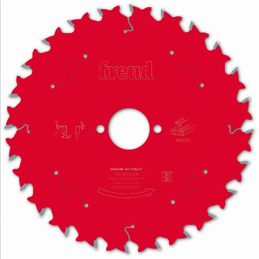 Lame pour scie circulaire portative FREUD - Ø180 2,4/1,6 AL30 Z24 BA 15° - F03FS09698 -FR09W003H - Imagen 2