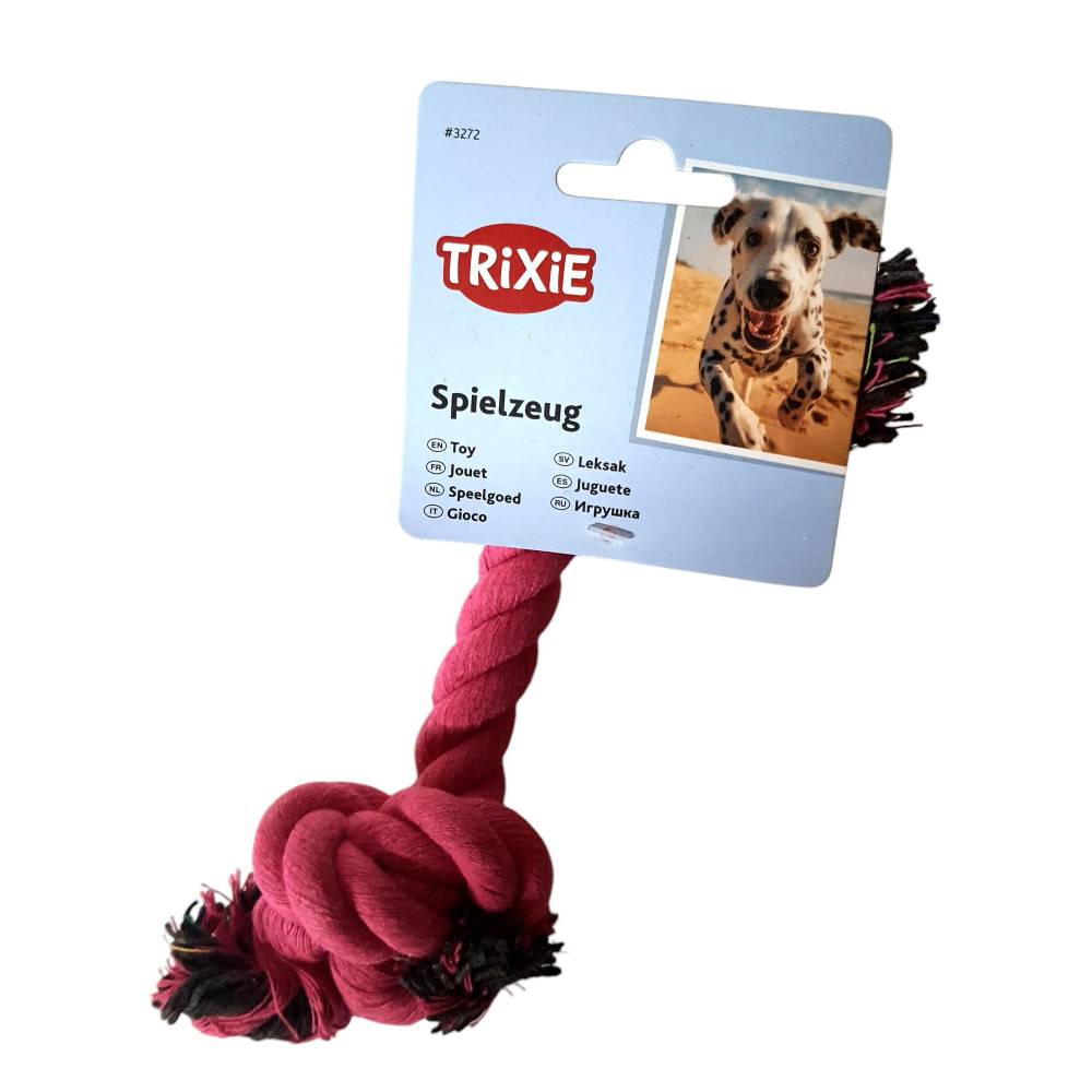 Corde de jeu Rose pour chien 26 cm, jeux pour chien - Imagen 1