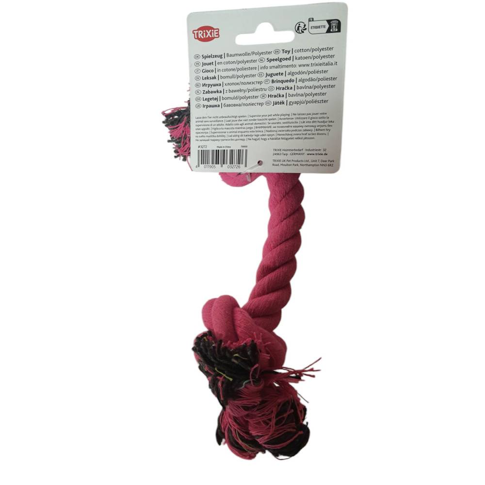 Corde de jeu Rose pour chien 26 cm, jeux pour chien - Imagen 2