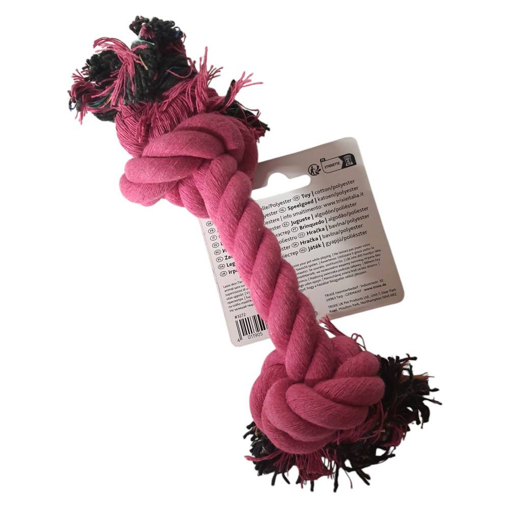 Corde de jeu Rose pour chien 26 cm, jeux pour chien - Imagen 3