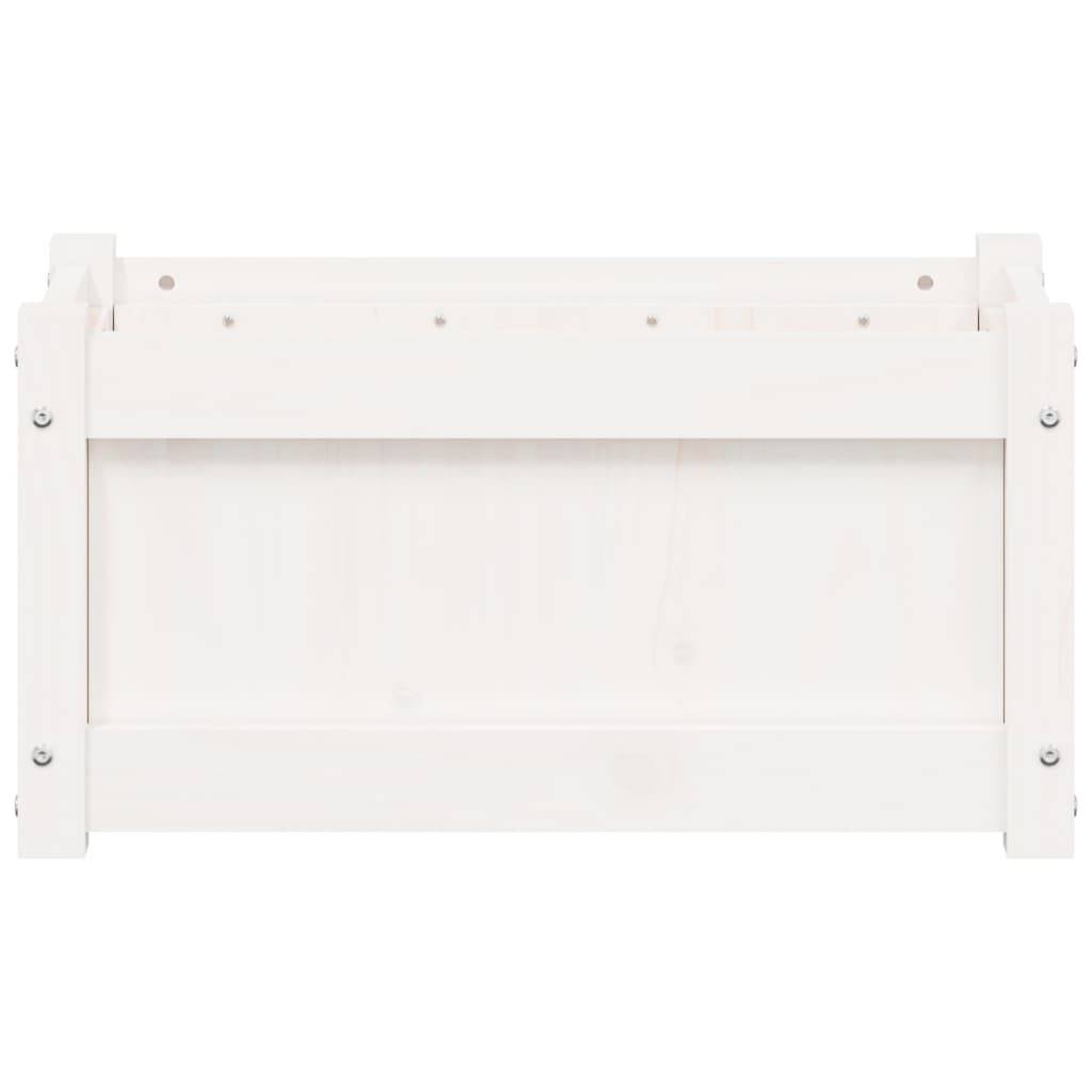Maison Chic - Lot de 2 Jardinières, Bac à fleurs, Pot de fleurs blanc bois de pin massif-JU13882 - Imagen 6