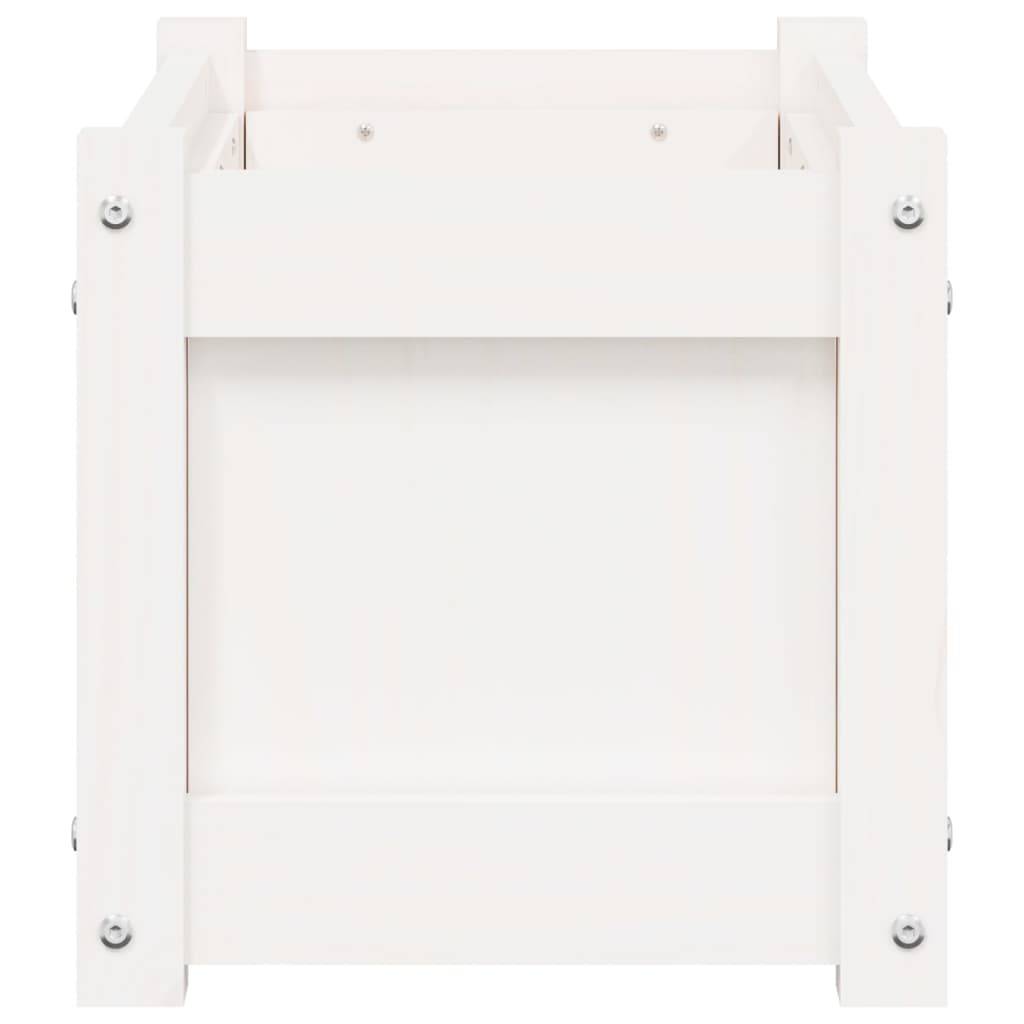 Maison Chic - Lot de 2 Jardinières, Bac à fleurs, Pot de fleurs blanc bois de pin massif-JU13882 - Imagen 7