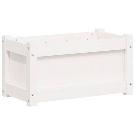 Maison Chic - Lot de 2 Jardinières, Bac à fleurs, Pot de fleurs blanc bois de pin massif-JU13882 - Imagen 8