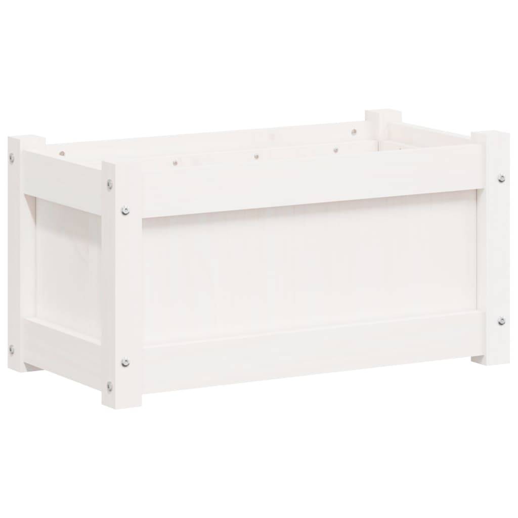 Maison Chic - Lot de 2 Jardinières, Bac à fleurs, Pot de fleurs blanc bois de pin massif-JU13882 - Imagen 8