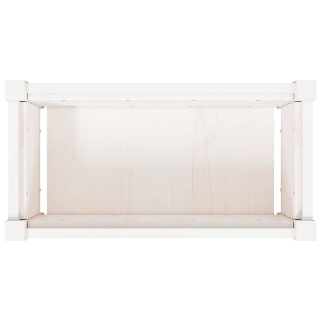 Maison Chic - Lot de 2 Jardinières, Bac à fleurs, Pot de fleurs blanc bois de pin massif-JU13882 - Imagen 9
