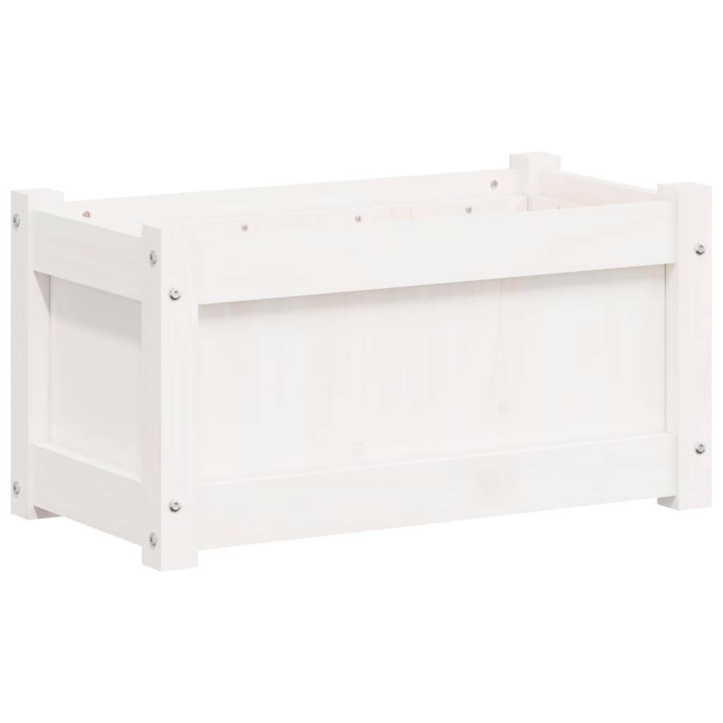 Maison Chic - Lot de 2 Jardinières, Bac à fleurs, Pot de fleurs blanc bois de pin massif-JU13882 - Imagen 5