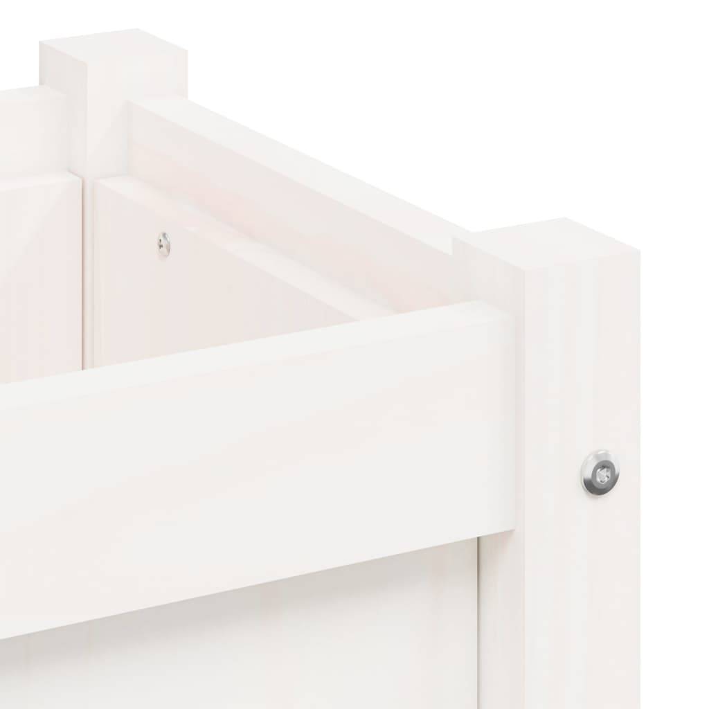Maison Chic - Lot de 2 Jardinières, Bac à fleurs, Pot de fleurs blanc bois de pin massif-JU13882 - Imagen 10