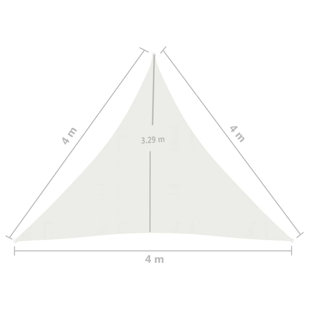 Helloshop26 - Voile toile d'ombrage parasol 160 g/m² 4 x 4 x 4 m PEHD blanc - Imagen 6
