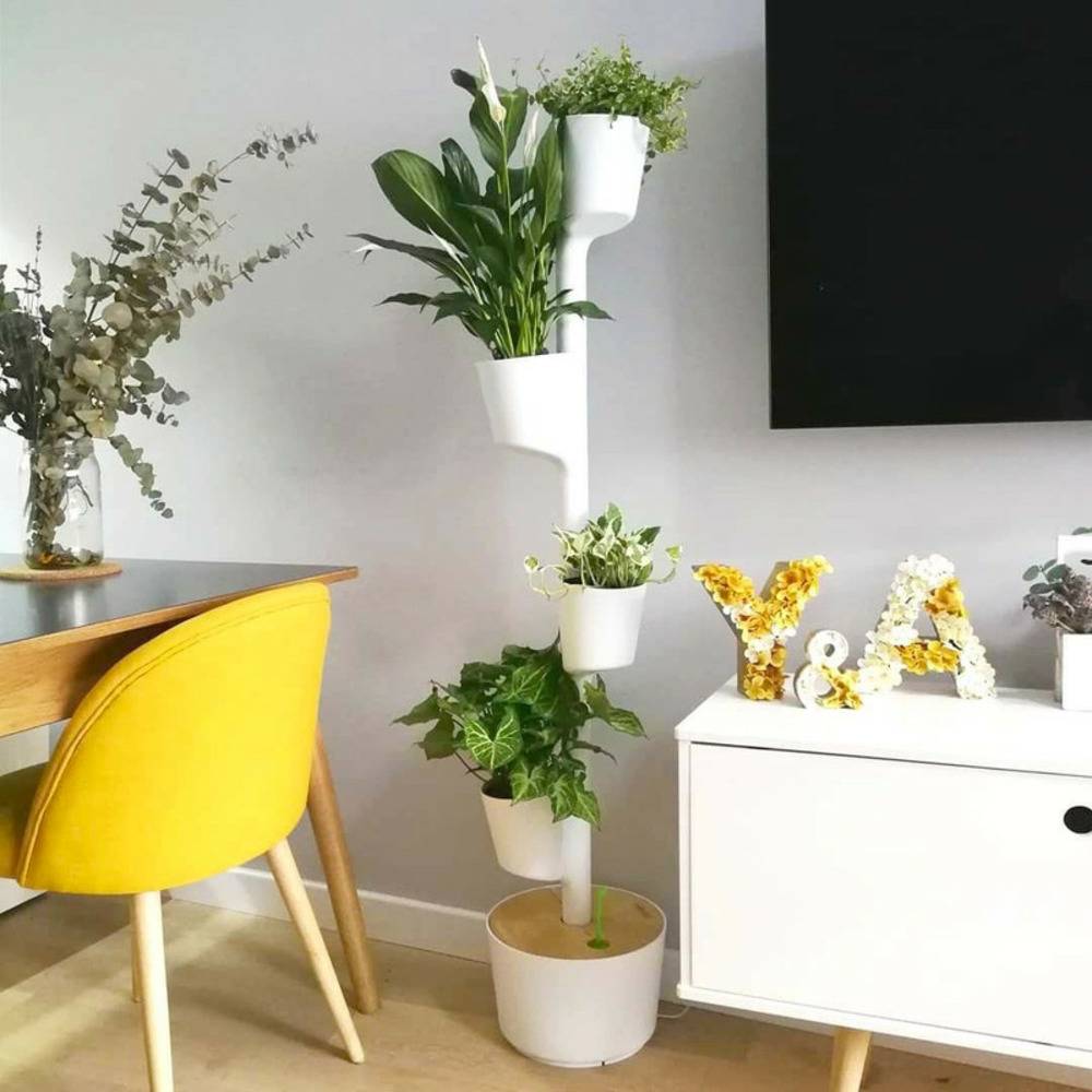 Jardinière verticale CitySens blanche avec 4 pots
et arrosage automatique Wi-Fi - Image 5