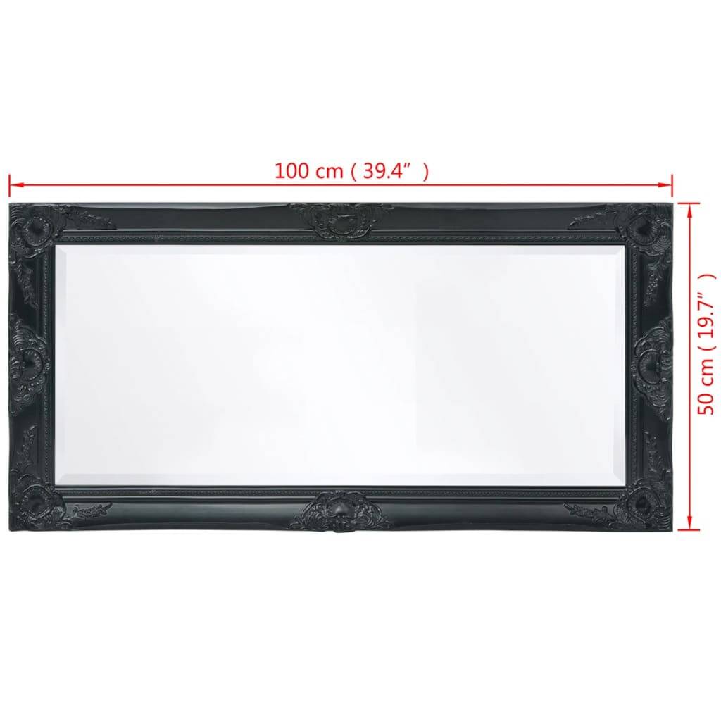Maison Chic - Miroir mural style baroque 100x50 cm noir Maison Chic - Image 9