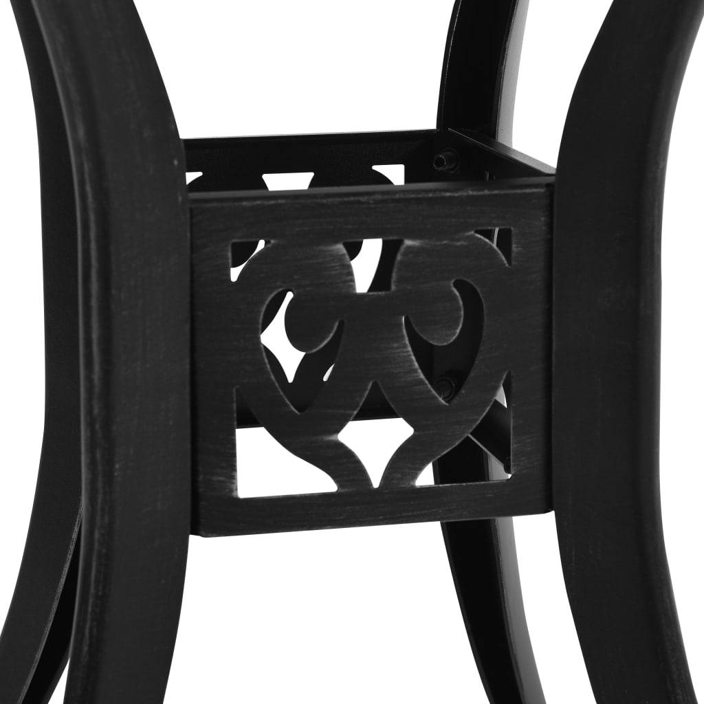 ComfortXL - Table d'Extérieur Ronde Noire Ø78cm en Aluminium Moulé avec Emplacement Parasol – ComfortXL Outdoor Living - Image 4
