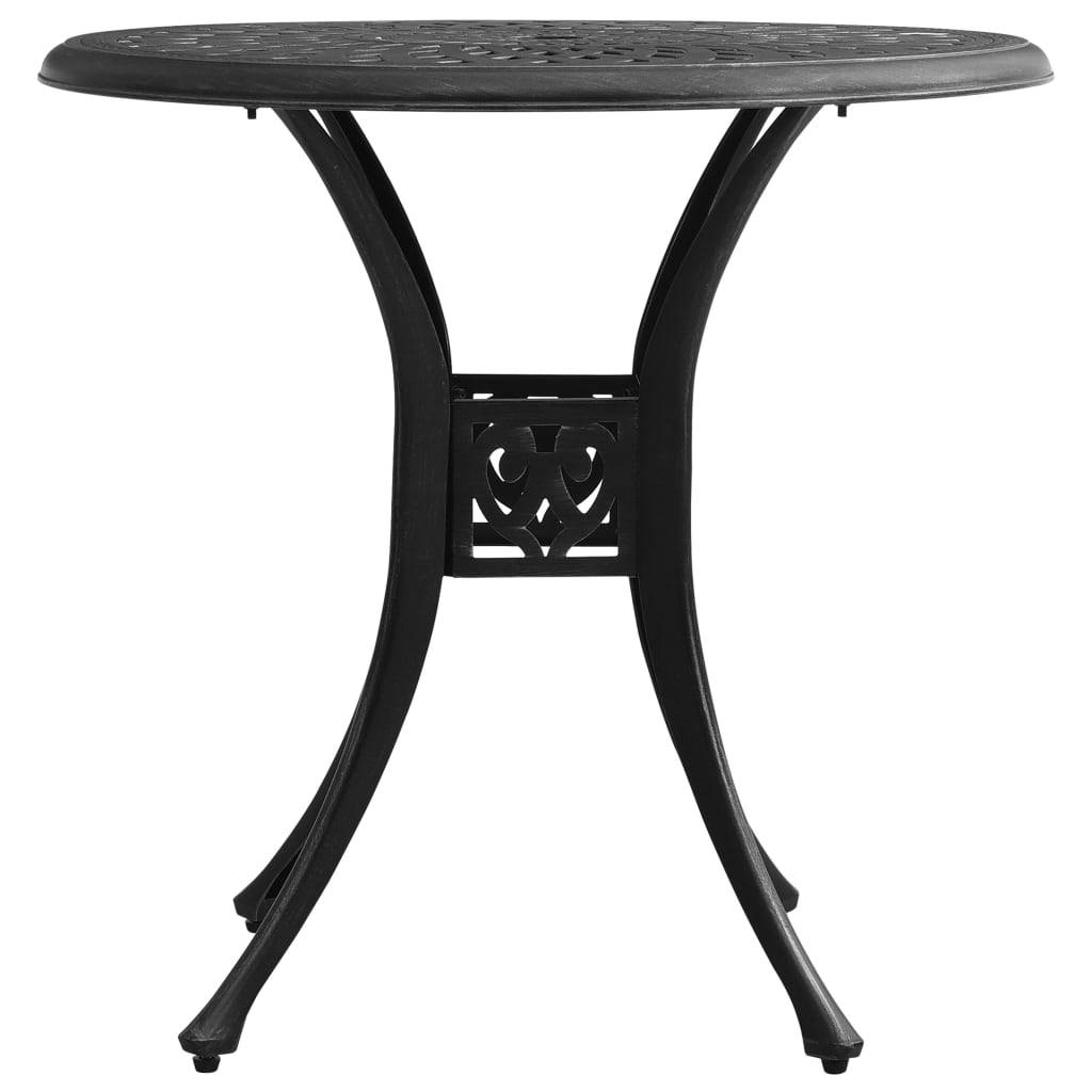 ComfortXL - Table d'Extérieur Ronde Noire Ø78cm en Aluminium Moulé avec Emplacement Parasol – ComfortXL Outdoor Living - Image 2
